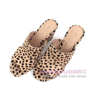 Madewell Spotted Dot Calf Hair Tessa Flats 6.5